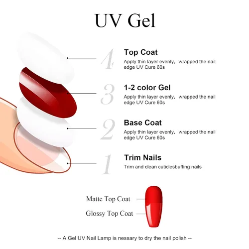 Vista 7 de Imtiti Esmalte de uñas de gel transparente que no se limpia – Esmalte de uñas de gel transparente de alto brillo, larga duración y resistente al