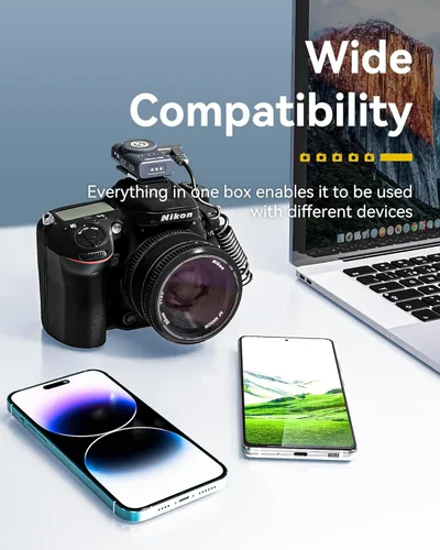 Vista 8 de Hollyland Lark M2 - Micrófono de solapa inalámbrico para cámara, PC, portátil, teléfono, mini micrófono de solapa inalámbrico, 48 KHz 24 bits, rango