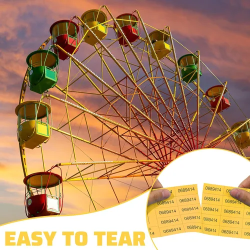 Vista 5 de Kosiz 2000 hojas de boleto de rifa, 25 boletos de subasta chinos, bandeja complicada para rifas, para recompensas de clase escolar, carnaval