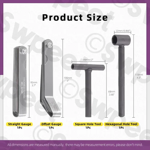 Vista 2 de Swpeet Juego de 4 piezas de herramientas de ajuste de válvulas, ajuste de tornillos de válvula de motor de motocicleta, incluye herramienta