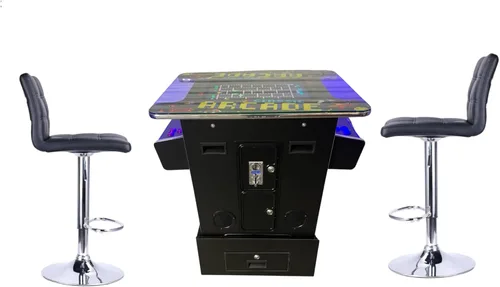 Vista 2 de TOP US VIDEO ARCADES Tamaño completo de grado comercial Riser Combo Cocktail Arcade Machine 2 jugadores Retro 412 juegos 22 pulgadas pantalla LCD