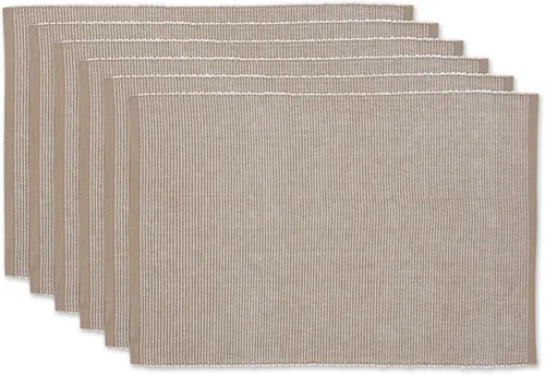 Vista 12 de DII Two-Toned Collection - Juego de manteles individuales, color gris, 6 piezas