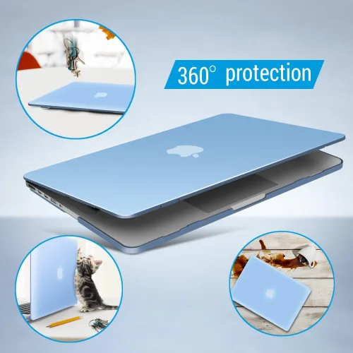 Vista 9 de IBENZER Compatible con MacBook Pro de 13 pulgadas 2015 2014 2013 finales 2012 A1502 A1425, carcasa rígida y cubierta de teclado y protector