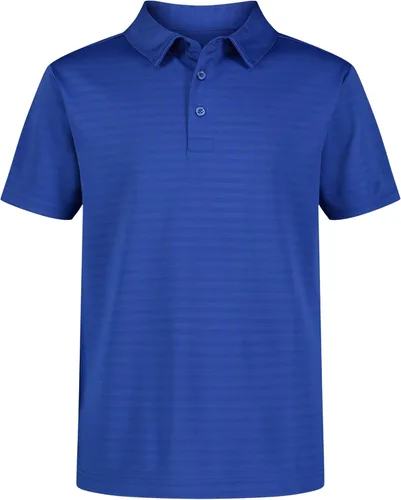 Nautica Polo de manga corta para niños, cierre de botón y rayas en relieve, tela transpirable de rendimiento