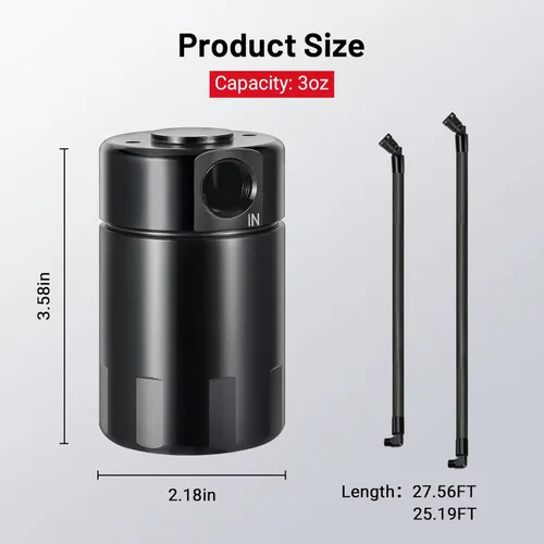 Vista 3 de EVIL ENERGY Separador de Aceite y Aire, Recipiente de Captura de Aceite Compatible con Chevy Silverado 1500/GMC Sierra 1500 2019-2026 5.3L y 6.2L