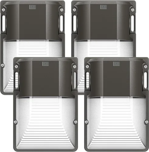 Vista 13 de CINOTON Paquete de luz LED de pared 3CCT de 30 W con sensor de atardecer a amanecer, 3000 K/4000 K/5000 K seleccionable, 3600 LM, luces de pared al