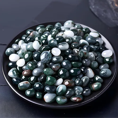 Vista 29 de Chips de Cristal de Amazonita Pulida 200 Piezas - 0.3" 10 oz Chips de Piedra Pulida Chips de Piedras de Vidrio Marino Triturado Piedras de Cristal