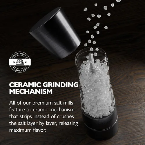 Vista 3 de Molinillo de pimienta Cole & Mason Derwent con precisión gourmet, Molino de sal, Gunmetal, Gris plomizo