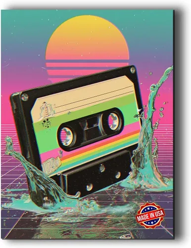 Vista 13 de Bubblegum Pop Art Canvas Wall Art Decor by BCB Print HD Printed & Wooden Framed Wall Art Modern Wall Decor for Bedroom, Living Room, Office