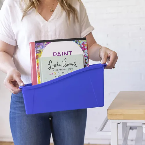 Vista 9 de ECR4Kids Linking - Papelera para libros, almacenamiento entrelazado, surtido, 10 piezas