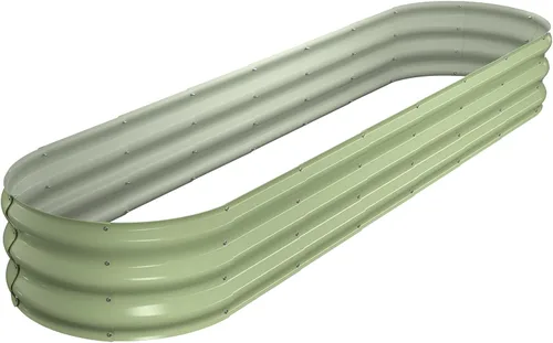 Vista 17 de Kit de Cama de Jardín Elevada Winpull, 4x2x1 pies Caja de Plantación Galvanizada al Aire Libre con Borde de Seguridad, Camas Elevadas Grandes