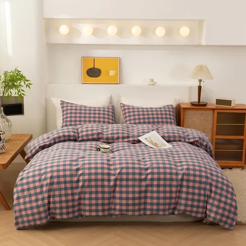 Vista 16 de ECOCOTT Juego de funda de edredón de 3 piezas, 100% algodón lavado, 1 funda de edredón con cremallera y 2 fundas de almohada, ultrasuave