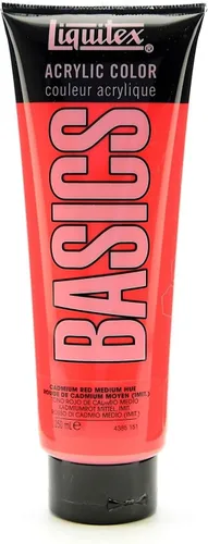 Vista 90 de Liquitex - Pintura acrílica BASICS, tubo de 4 oz, color rojo primario