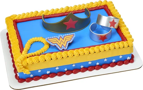 Vista 4 de Mujer Maravilla Strength & Power juego de decoración de pasteles