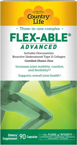 Country Life Flex-Able Advanced Capsules, 90 unidades, certificado sin gluten