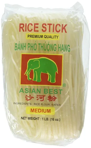Asian Best Fideos en barra de arroz prémium medianos, 16 onzas (paquete de 3)