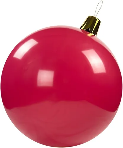 Vista 22 de Adornos inflables de Navidad – Bolas de Navidad de gran tamaño de 8", 17", 27" para patio exterior, césped, árbol - Decoración navideña para Rosa