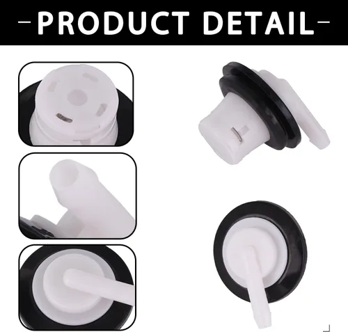 Vista 2 de Kit de 2 válvulas de ventilación y ojales para depósito de combustible, compatible con Wrangler Cherokee Grand Cherokee Comanche, Dodge Ram Van