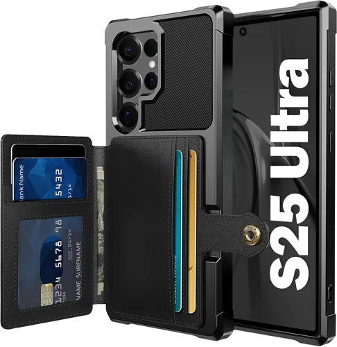 Vista 39 de Funda para Samsung Galaxy S23 Ultra con Portarjetas, Compatible con Soporte Magnético para Automóvil, Resistente a los Golpes de Servicio Pesado
