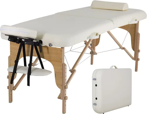 Vista 17 de PayLessHere Cama de Masaje Portátil Mesa de Masaje de 24 pulgadas de Ancho Cama de Pestañas 2 Plegable Altura Ajustable Mesa de Spa con Bolsa No