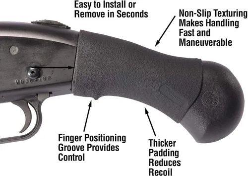 Vista 5 de Pachmayr 05103 - Guante de agarre táctico para Moss Shockwave y Rem Tac 14, color negro