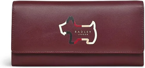 RADLEY London Shadow Stripe - Cartera grande con solapa, Merlot
