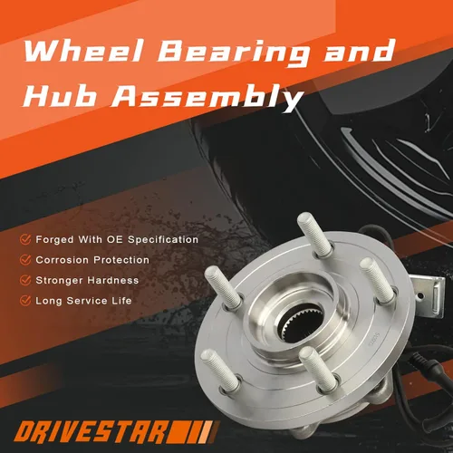 Vista 6 de (par) DRIVESTAR 513273 - Conjunto de cubo de rueda delantera y rodamiento para 2008-2016 para Dodge Grand Caravan, 2008-2016 para Chrysler Town &