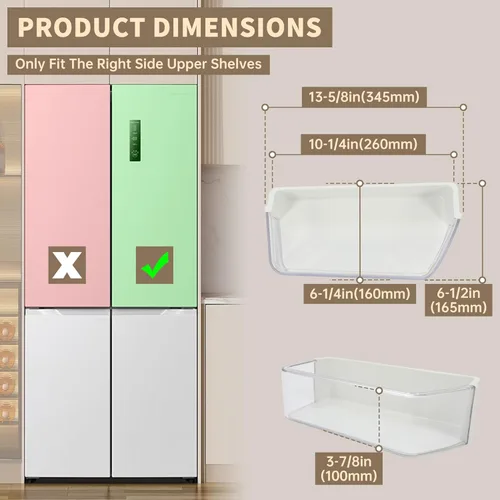 Vista 3 de Kojem DA97-17255A - Contenedor de repuesto para puerta de refrigerador, compatible con reemplazo de refrigerador Samsung para RF265BEAESG/AA