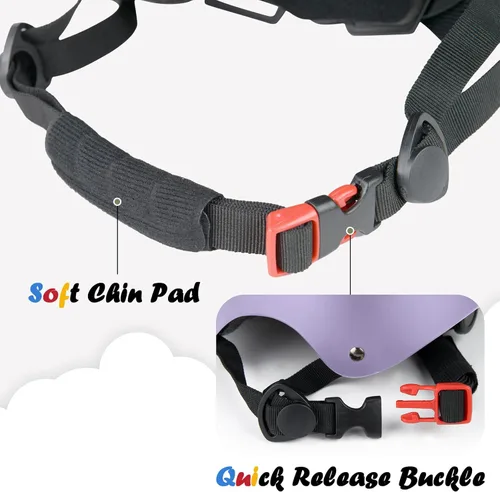 Vista 6 de Casco de bicicleta para niños, ajustable y para múltiples deportes, desde niños pequeños hasta jóvenes, 3 tallas