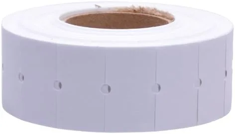 Vista 3 de Etiquetas blancas extraíbles para adaptarse a pistolas de precio Motex MX5500, paquete de 16 (rollo de tinta gratuito incluido)