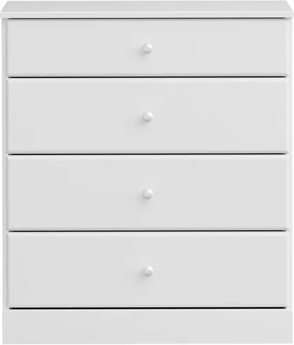 Vista 9 de Prepac Astrid Simplistic - Cómoda de 4 cajones para dormitorio, cómoda funcional para dormitorio, cómoda de 18.25 pulgadas de profundidad x 30 Blanco