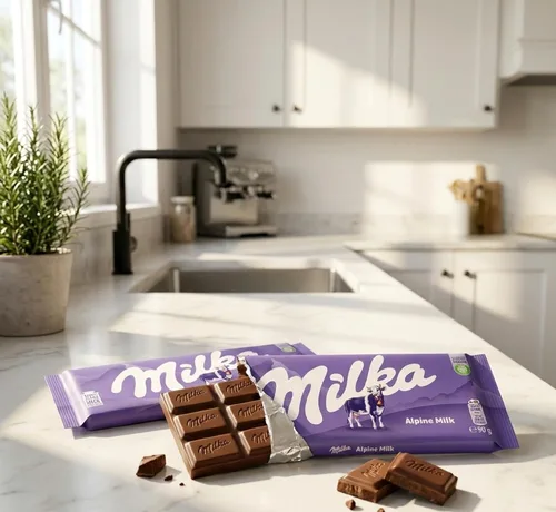 Vista 3 de Milka Alpenmilch Alpine Chocolate con leche 3.17 oz (paquete de 2)
