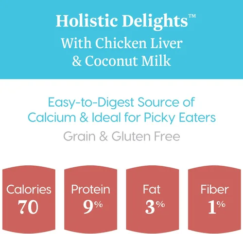 Vista 42 de Solid Gold Alimento húmedo cremoso para gatos; Holistic Delights Leche de atún y coco, bolsa de 24 unidades / 3 onzas