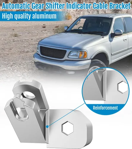 Vista 2 de Soporte de cable indicador de cambio para Ford F150 F250 1997-2003 Sustituye 83244 Aluminio Transmisión Automática Soporte de Cable Indicador