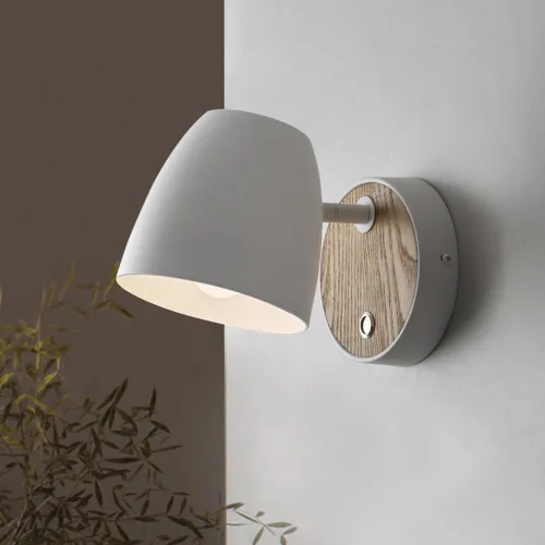 Vista 10 de Lámpara de noche montada en la pared, aplique de pared cableado con interruptor, lámparas de pared para dormitorio con pantalla de tela, lámpara