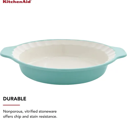Vista 4 de KitchenAid Plato de pastel de gres vitrificado, 9 pulgadas