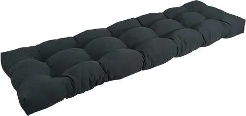 Vista 9 de Blazing Needles Cojín de banco de sarga copetudo, 46 x 19 pulgadas, azul aguamarina