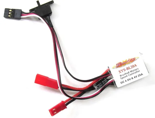Vista 3 de Hobbypower RC 20A ESC cepillado controlador de velocidad del motor para RC coche barco WO freno