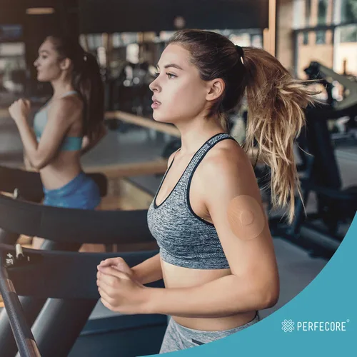 Vista 4 de Parches adhesivos compatibles con Freestyle Libre Enlite Guardian (paquete de 30) – Impermeable, a prueba de sudor, cinta de cubierta de sensor