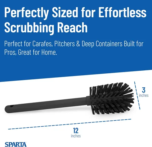 Vista 5 de SPARTA Cepillo grande para botellas de agua, ideal para frascos de boca ancha, botellas y vasos, herramienta de lavado de platos con asa