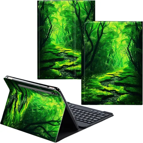 Vista 76 de Funda para Samsung Galaxy Tab S6 Lite 2022/2020 Teclado Inalámbrico Desmontable y Cubierta De Soporte De Cuero PU Funda Protectora Para Samsung