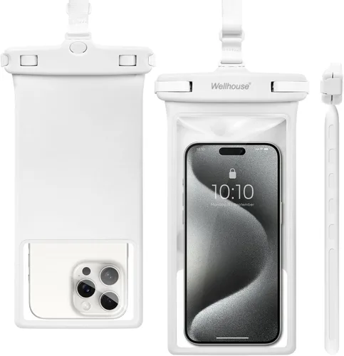 Vista 12 de wellhouse Funda impermeable para teléfono, estuche impermeable para iPhone 16 15 14 13 12 Pro Max XS Samsung, bolsa seca para celular IPX8 3D