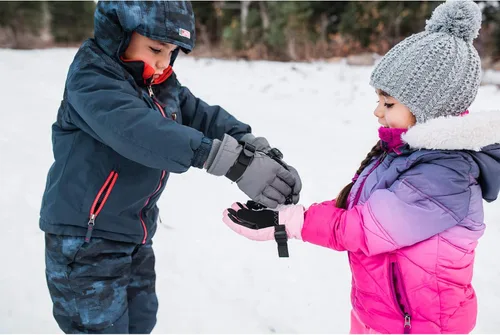 Vista 5 de Zelda Matilda - Los guantes de invierno más cálidos e impermeables para niños, para nieve y esquí