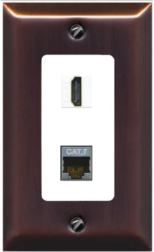 Vista 35 de RiteAV Placa de pared HDMI y Cat7 - 1 cuadrilla [negro/marfil]