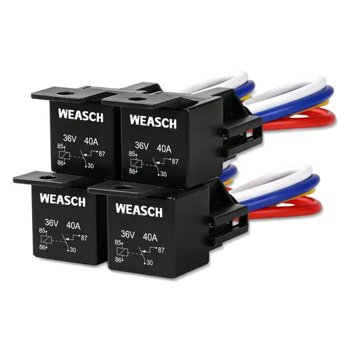 Vista 34 de Paquete de 2 arneses de relé para automóvil JD1912, 12V 40A, SPST de 4 pines, enchufes de arnés de 12 AWG, interruptores y arrancadores