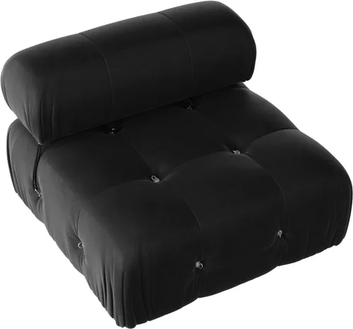 Vista 109 de Sofá modular moderno de terciopelo, sofá modular minimalista en forma de U de 6 plazas con 2 otomanas para sala de estar, oficina, apartamento