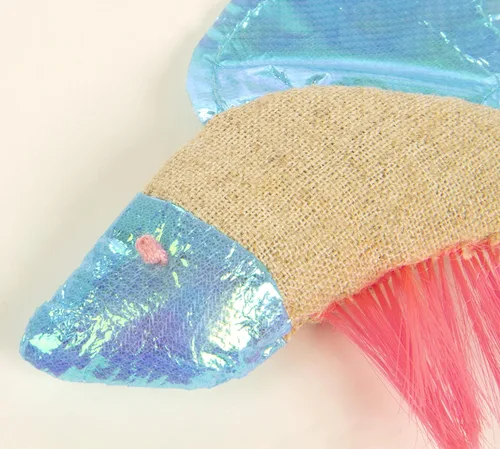 Vista 3 de Petlinks Batty Beta Fish Crinkle - Juguete para gatos con hierba gatera - bronceado/azul, talla única