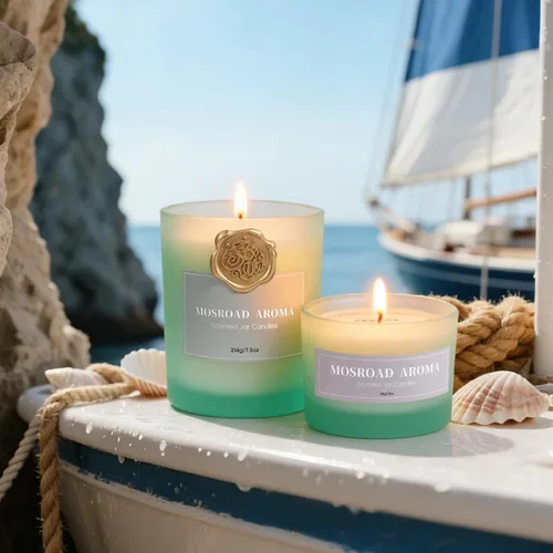 Vista 7 de California Coast - Juego de 2 velas perfumadas en tarro para fragancia del hogar, velas de lujo de cera de soja perfumadas para la playa, aroma