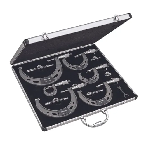 Vista 19 de Starrett Micrómetro exterior con husillo de una pieza, acabado de cromo satinado y diseño avanzado de manga - Tema de orgullo americano, rango de 0