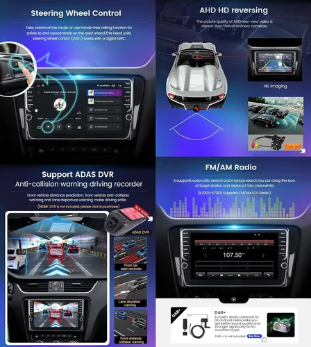 Vista 5 de ADMLZQQ Android 11 Estéreo de coche doble DIN en el tablero para Nissan March K13 2010-2013 receptor multimedia de pantalla de 9 pulgadas